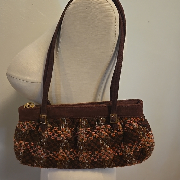 Vera Bradley Handbags - Vera Bradley Annie Tweed Handbag Purse Vintage Look Pink Purple